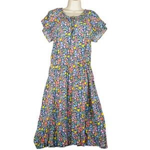 READ: Talbots Womens 10 (4-6)  Floral Dress Viscose Midi Ditsy Cottagecore READ